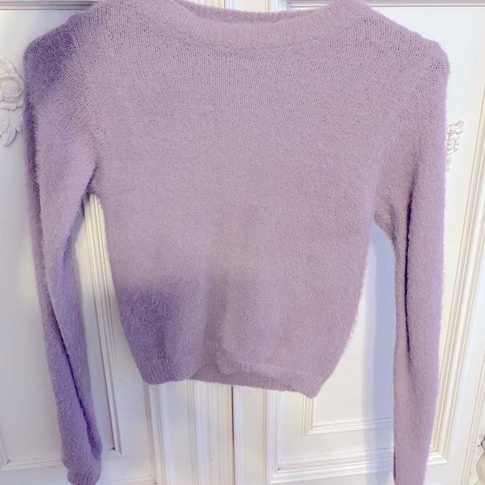 Cropped Faux Fur Long-Sleeve